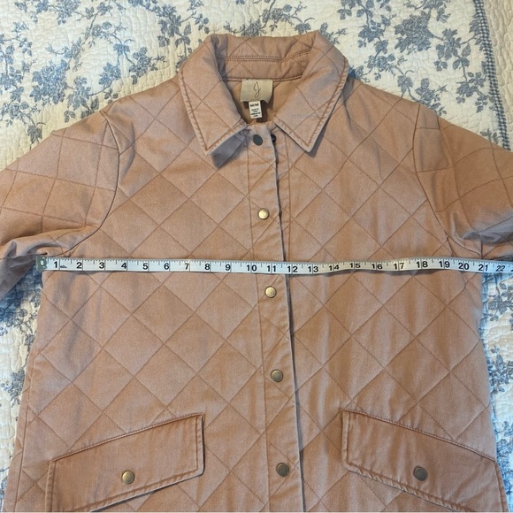 Joie Quilted Barn Utility Coat Jacket Light Mauve Size Medium - Picture 6 of 9